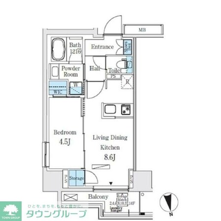 コスモグラシア浅草の物件間取画像